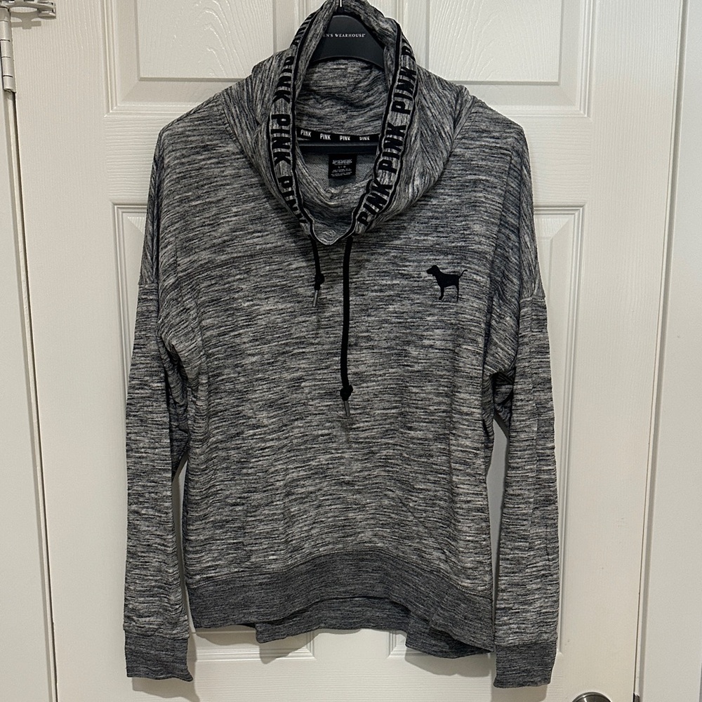 PINK Victoria's Secret Gray Cowl Neck Top